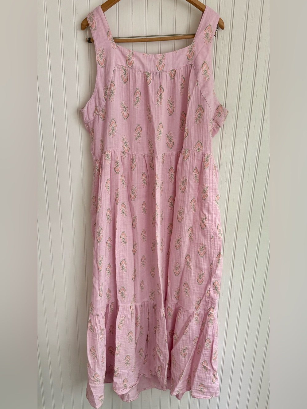 Wonderly Light Pink Floral Maxi Dress XL - Picture 4 of 5